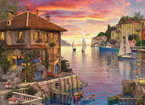 1000 Piece Jigsaw Puzzle - Mediterranean Harbor | EUROGRAPHICS