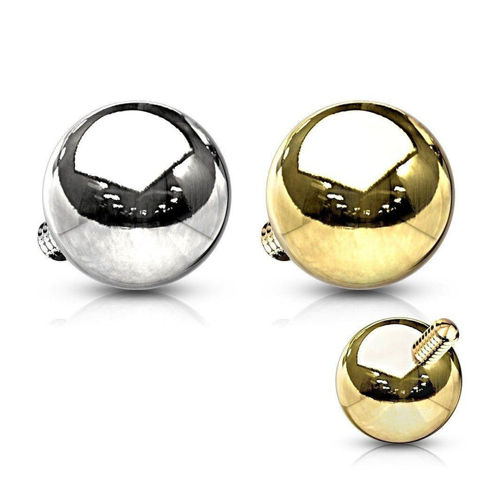 14kt Gold 3mm Ball Dermal Top 14G-My Body Piercing Jewellery