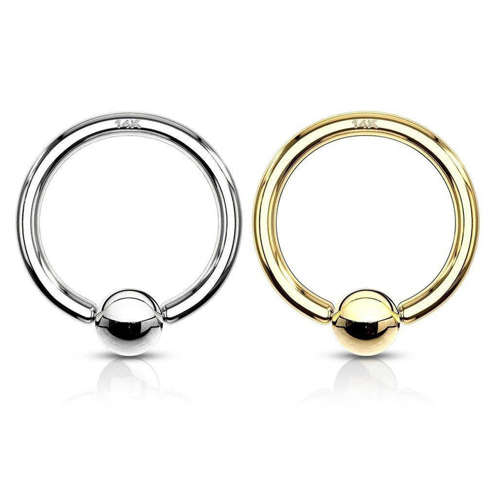 14kt Gold Captive Ring-My Body Piercing Jewellery