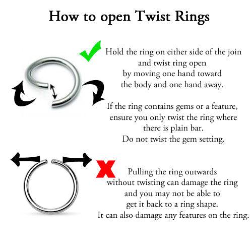 14kt Gold Fixed Side CBR Captive Ring-My Body Piercing Jewellery