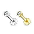 14kt Gold Gem Labret-My Body Piercing Jewellery