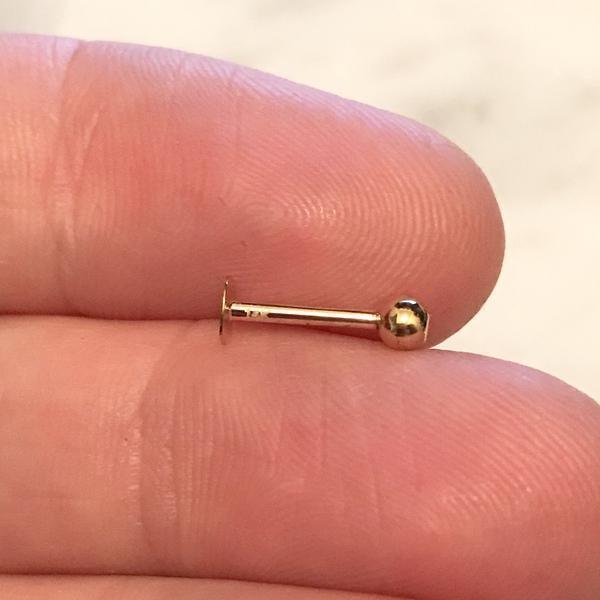 14kt Gold Gem Labret-My Body Piercing Jewellery