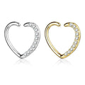 14kt Gold Heart Daith Ring 16G-My Body Piercing Jewellery