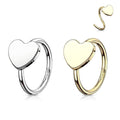 14kt Gold Heart Twist Ring 20G 8mm-My Body Piercing Jewellery
