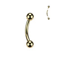 14kt Gold Internally Threaded Curve