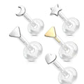 14kt Gold Logo Bioflex Labret 16G-My Body Piercing Jewellery