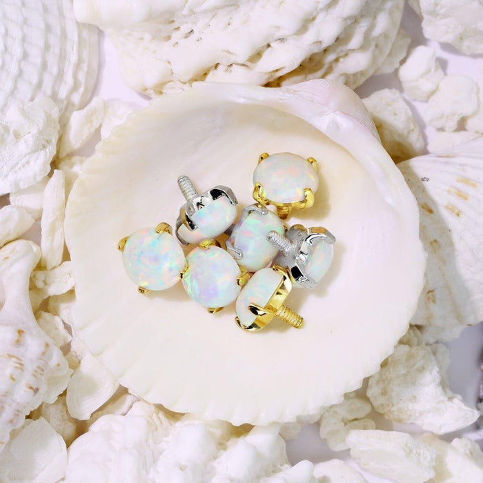 14kt Gold Opal Dermal Top 14G-My Body Piercing Jewellery