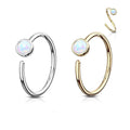14kt Gold Opal Ring 20G 8mm-My Body Piercing Jewellery