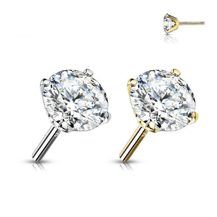 14kt Gold Threadless Gem Top-My Body Piercing Jewellery