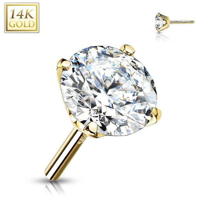 14kt Gold Threadless Gem Top-My Body Piercing Jewellery
