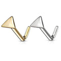 14kt Gold Triangle Nose L Bend 20G-My Body Piercing Jewellery
