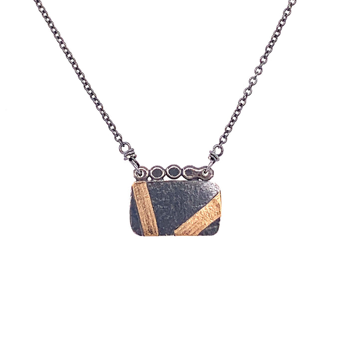 18k Inlay "V" Necklace (N1899) - DanaReedDesigns