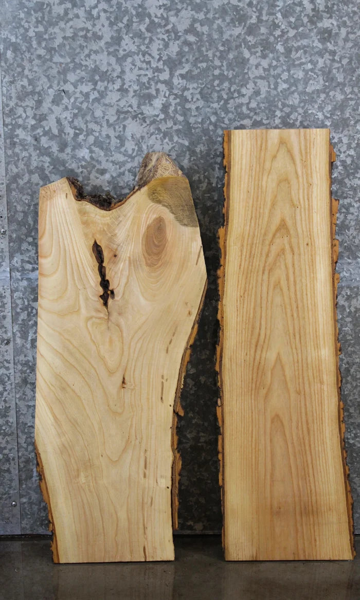 2- Ash Live Edge Side Table Tops/End Table Tops 4812-4813