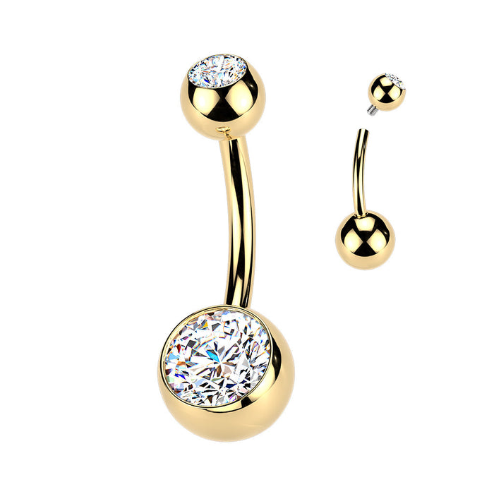 24kt Gold Plated Titanium I.T. Belly Bar