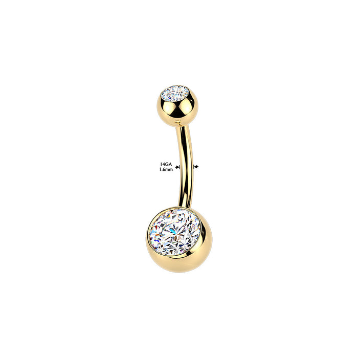 24kt Gold Plated Titanium I.T. Belly Bar