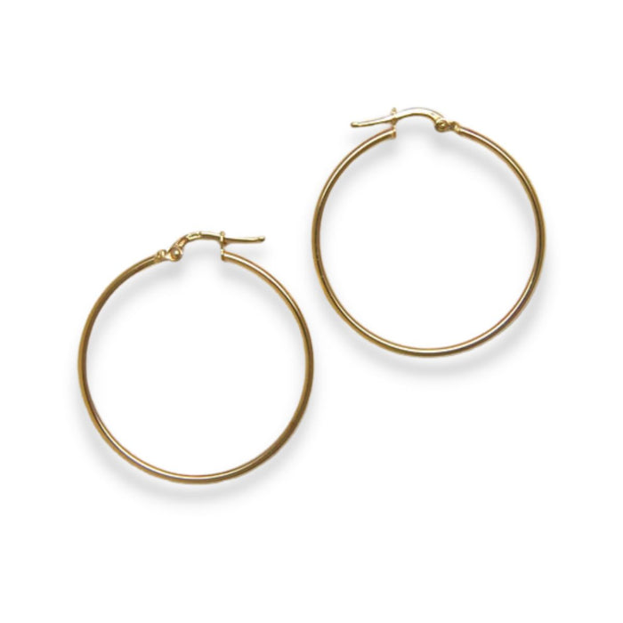 2x30mm 14KY Hoop Earrings