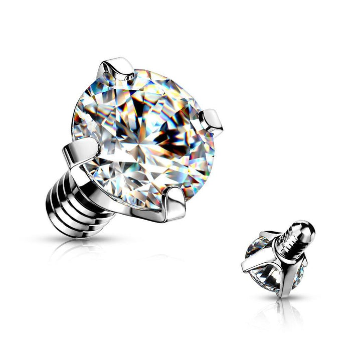 3, 4 or 5mm Round Gem Dermal Top 14G-My Body Piercing Jewellery