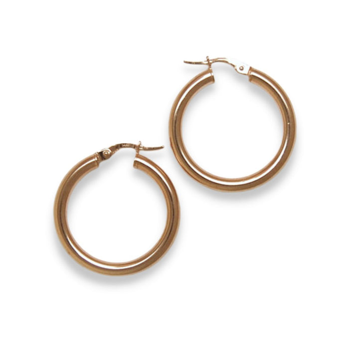 3x15mm 14KY Hoop Earrings | Washington Diamond