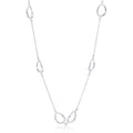 6-Section Pear Link Sterling Silver Necklace | Washington Diamond