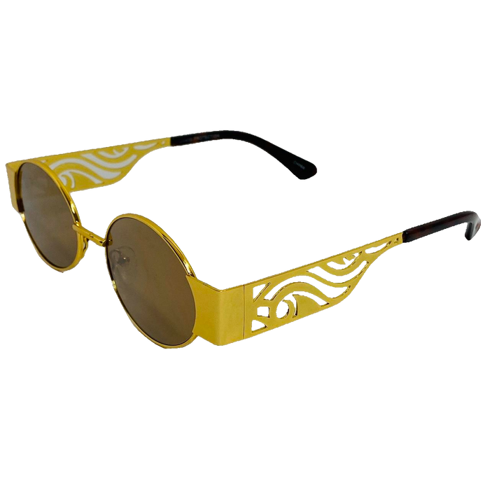 6046 (C) | Oval Lens Sunglasses with unique arm design