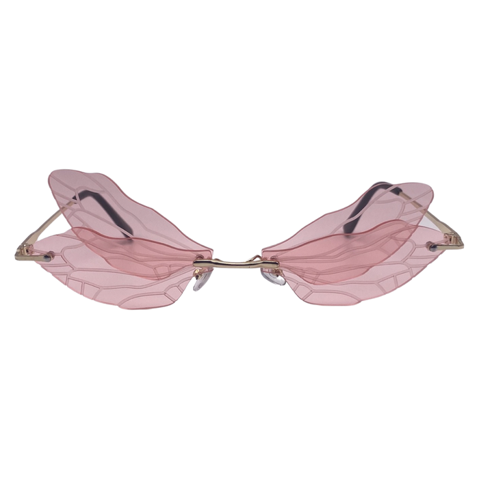 Pink Dragonfly Novelty Sunglasses