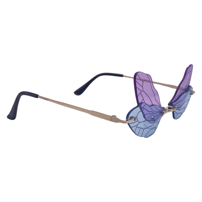 Purple/Blue Dragonfly Novelty Sunglasses