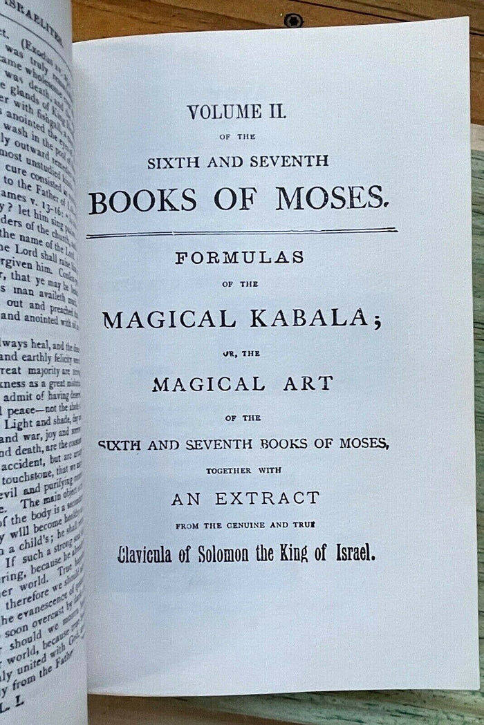 6th AND 7th BOOKS OF MOSES, OR MOSES' MAGICAL SPIRIT ART - MAGICK GRIMOIRE 1920s