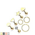 8pc Cartilage Bar and Ring Pack 16G-My Body Piercing Jewellery