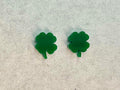 Acrylic stud clover - 10 pair or 20 pair bundle