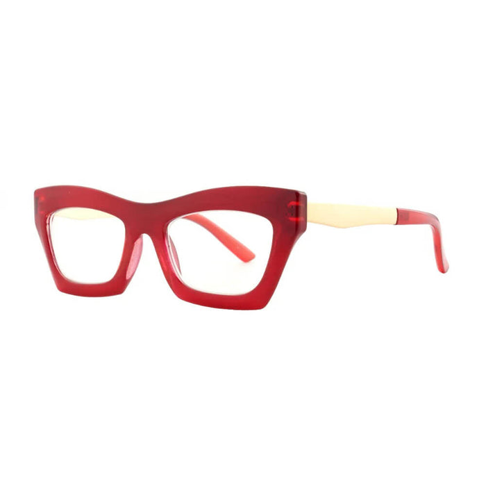 Alexa Blue Light Readers in Red with Gold - Mildred Hoit