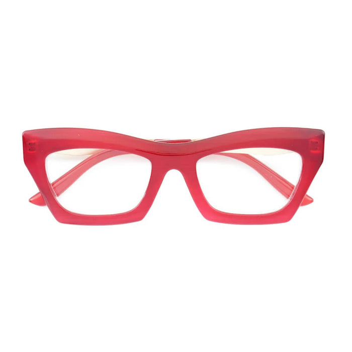 Alexa Blue Light Readers in Red with Gold - Mildred Hoit