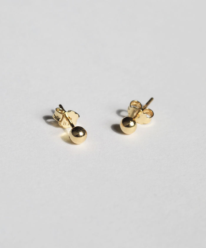 Sphere 14k Yellow Gold Stud Earrings