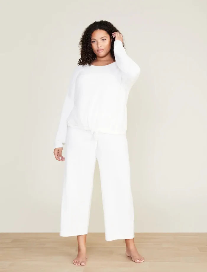 CozyChic Ultra Lite Slouchy Pullover in Pearl - Mildred Hoit