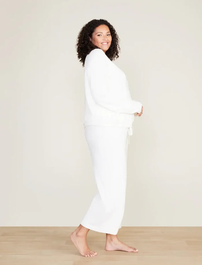 CozyChic Ultra Lite Slouchy Pullover in Pearl - Mildred Hoit