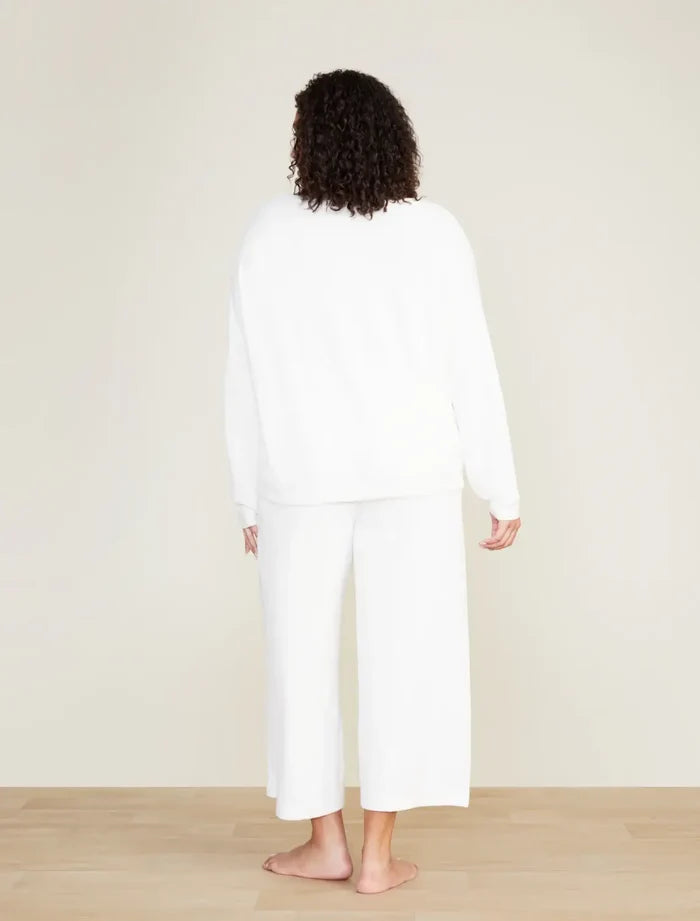 CozyChic Ultra Lite Slouchy Pullover in Pearl - Mildred Hoit