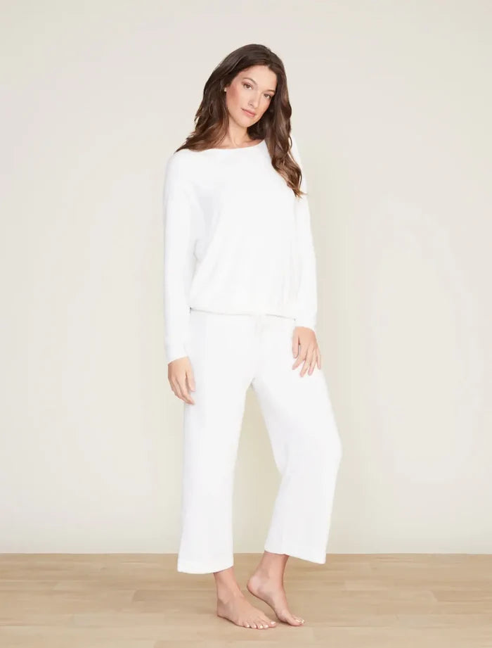 CozyChic Ultra Lite Slouchy Pullover in Pearl - Mildred Hoit