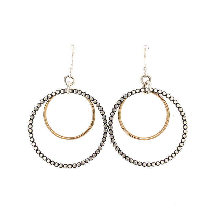 Double bead and gold filled hoop(E1112) - DanaReedDesigns