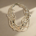 Beige Rainbow Necklace - Mildred Hoit