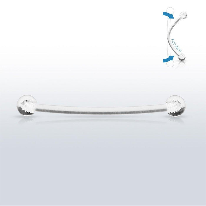 Bioflex Retainer Barbell 16G 14G-My Body Piercing Jewellery