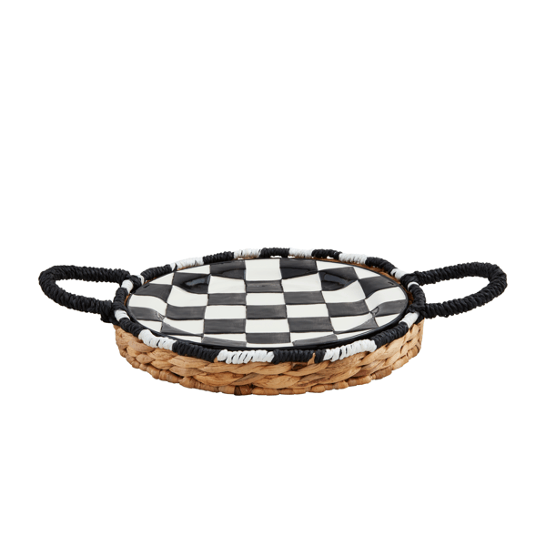 Bistro Woven Basket & Platter Set/2 — Mud Pie