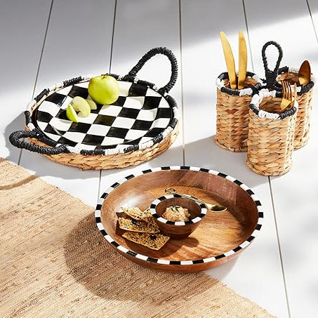Bistro Woven Basket & Platter Set/2 — Mud Pie, view 2