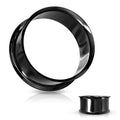 Black IP Double Flared Tunnel 12G-2"-My Body Piercing Jewellery
