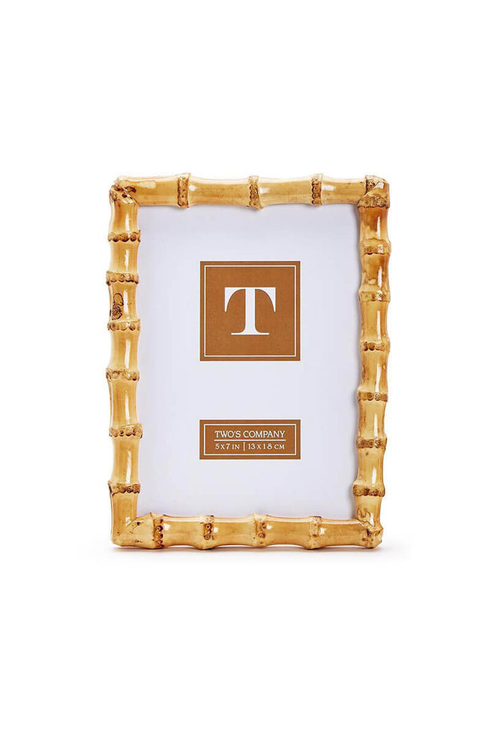 Blonde Natural Bamboo Finish Photo Frame Size: 5x7 - Mildred Hoit