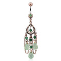 Boho Gem and Bead Belly Bar-My Body Piercing Jewellery