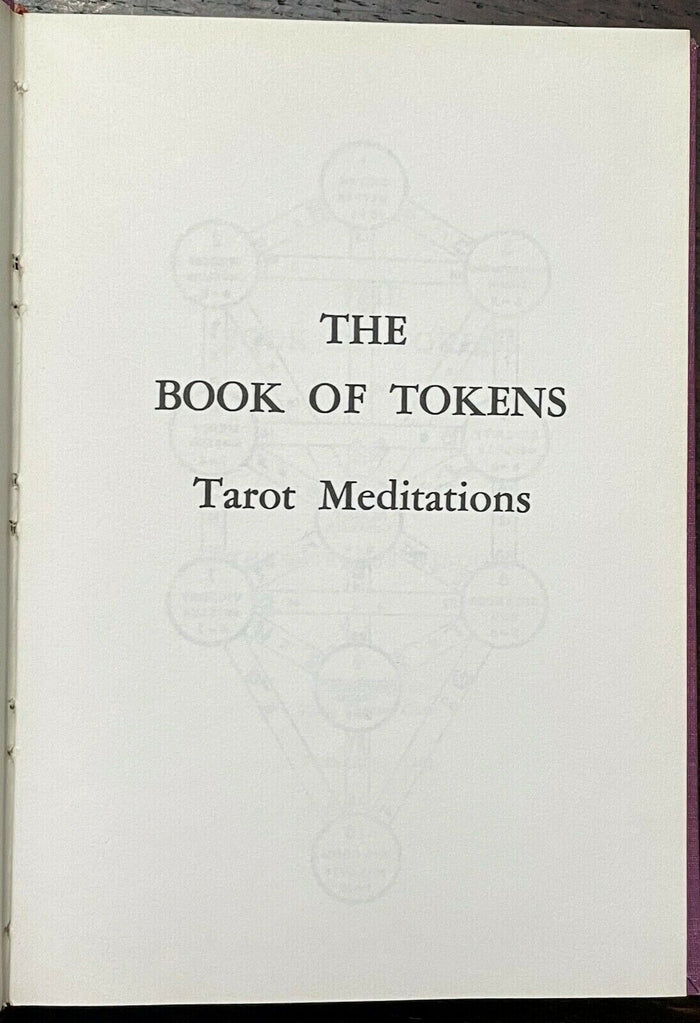 BOOK OF TOKENS: 22 MEDITATIONS ON AGELESS WISDOM, 1983 Paul Foster Case - TAROT