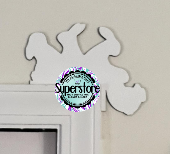 Bunny fun over the door sitter 10x7.80 inches - MDF Sublimation Blank
