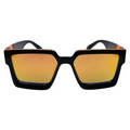 Gold Mirror Square Sunglasses