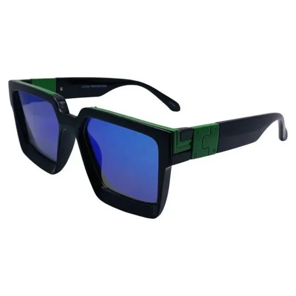 (C) 6143 | Square Mirrored Lens Sunglasses