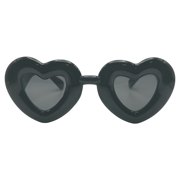 Black Novelty Heart Sunglasses