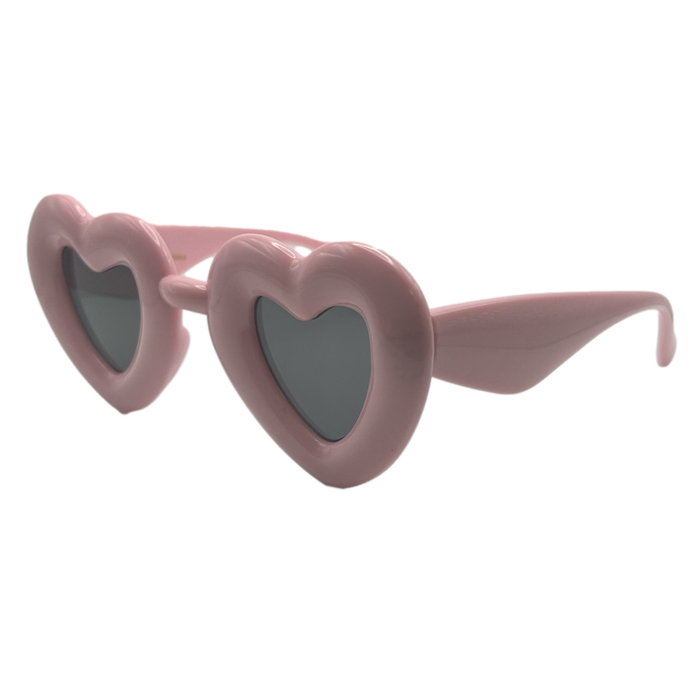Pink Novelty Heart Sunglasses